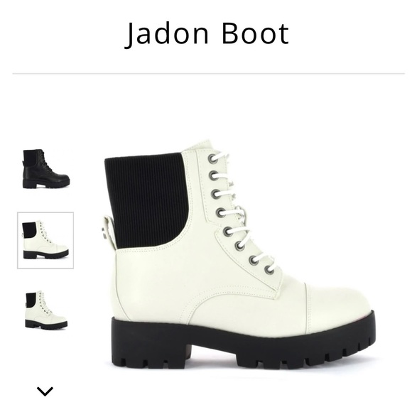 Seven7 Jadon Ivory Combat Boots - Picture 9 of 15